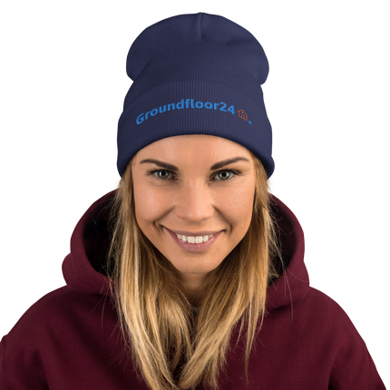 Embroidered Beanie Groundfloor24 with Logo.