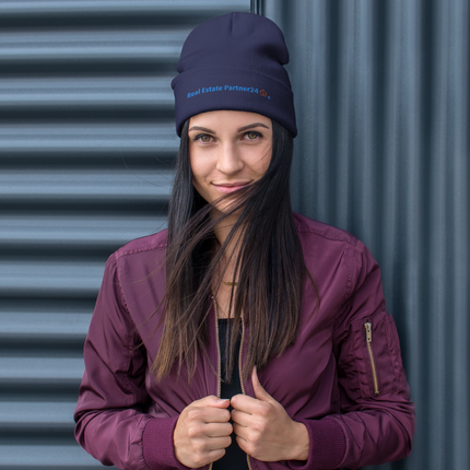 Embroidered Beanie Real Estate Partner24 with Logo.