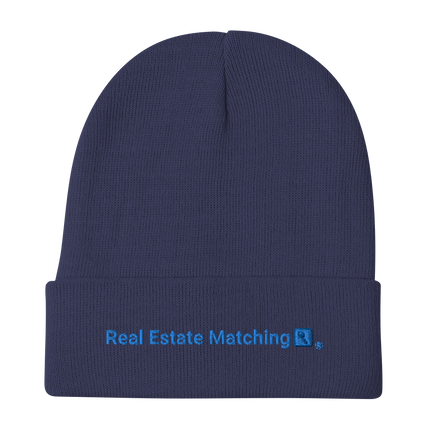 Embroidered Beanie Real Estate Matching with Logo.