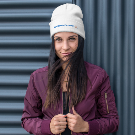 Embroidered Beanie Real Estate Partner24 with Logo.