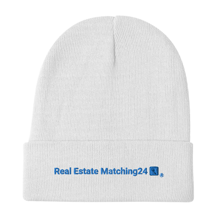Embroidered Beanie Real Estate Matching24 with Logo.