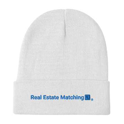 Embroidered Beanie Real Estate Matching with Logo.