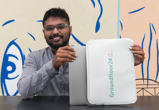 Laptop Sleeve with Groundfloor24 Logo