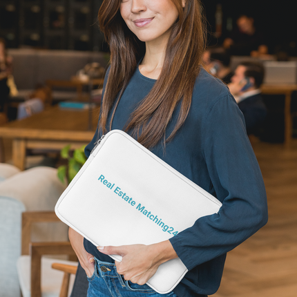 Laptop Sleeve with Real Estate Matching24 Logo
