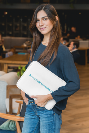 Laptop Sleeve with Real Estate Matching24 Logo