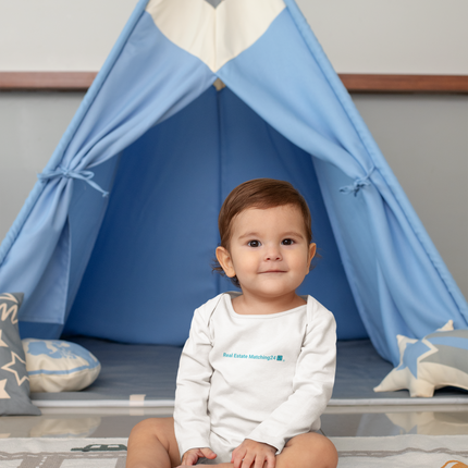 Baby short sleeve one piece with Real Estate Matching24 Logo