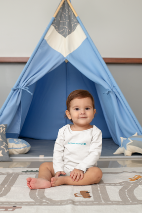 Baby short sleeve one piece with Real Estate Matching24 Logo