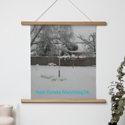 Winter Wonderland Poster with hangers with realestatematching24 without key Logo