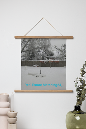 Winter Wonderland Poster with hangers with realestatematching24 without key Logo
