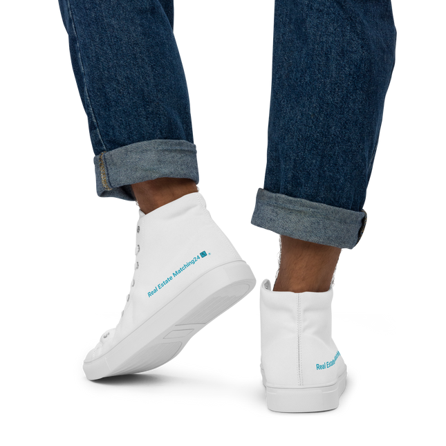 Men’s high top canvas shoes with Real Estate Matching24 Logo