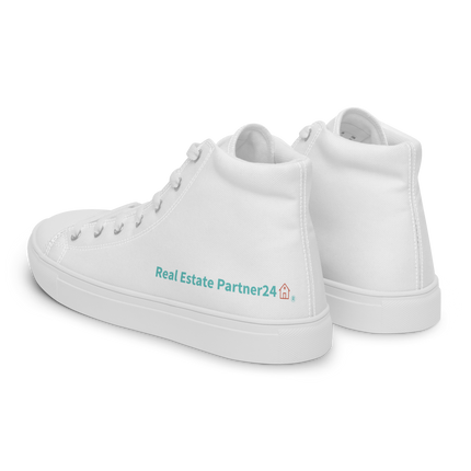 Men’s high top canvas shoes with Real Estate Partner24 Logo