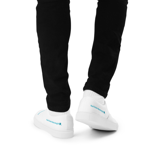 Men’s lace-up canvas shoes with Real Estate Matching24 Logo