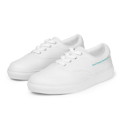 Men’s lace-up canvas shoes with Real Estate Partner24 Logo
