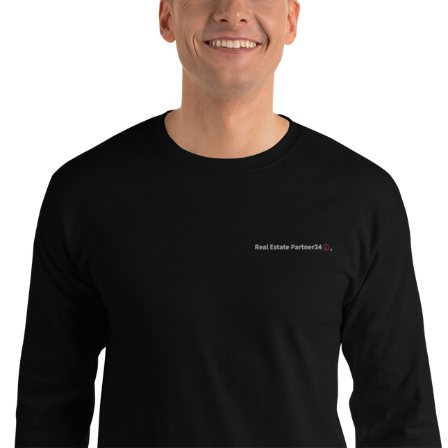 Men’s Long Sleeve Shirt with Real Estate Matching24 Logo