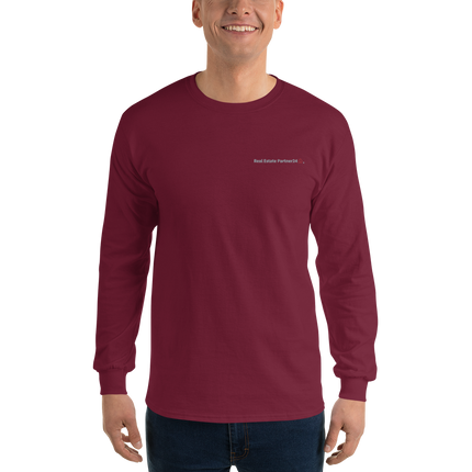 Men’s Long Sleeve Shirt with Real Estate Matching24 Logo