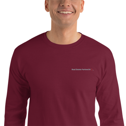 Men’s Long Sleeve Shirt with Real Estate Matching24 Logo