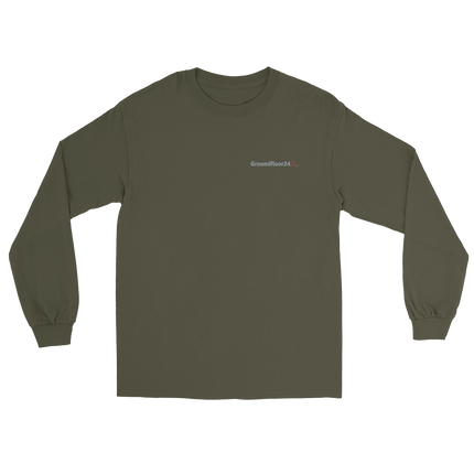 Men’s Long Sleeve Shirt with Groundfloor24 Logo