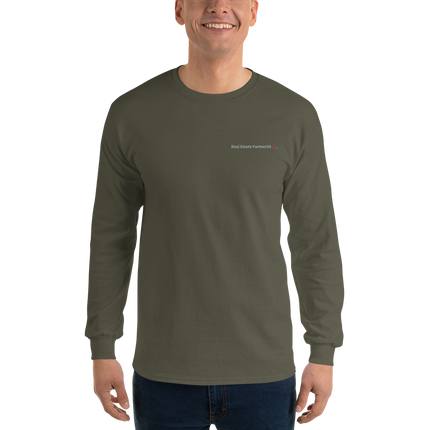 Men’s Long Sleeve Shirt with Real Estate Matching24 Logo