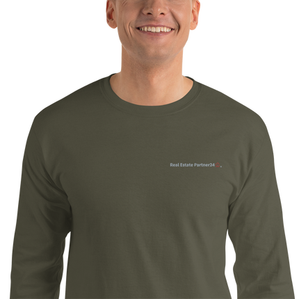 Men’s Long Sleeve Shirt with Real Estate Matching24 Logo