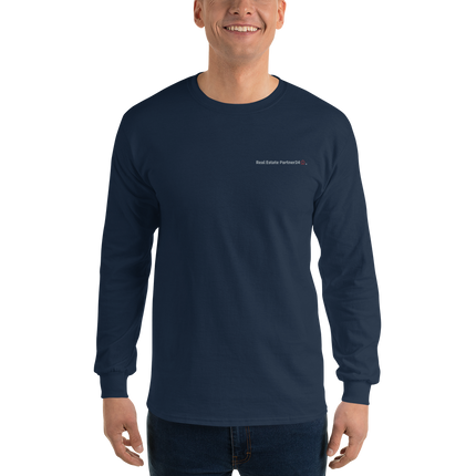 Men’s Long Sleeve Shirt with Real Estate Matching24 Logo