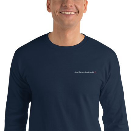 Men’s Long Sleeve Shirt with Real Estate Matching24 Logo