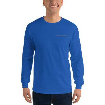Men’s Long Sleeve Shirt with Real Estate Matching24 Logo