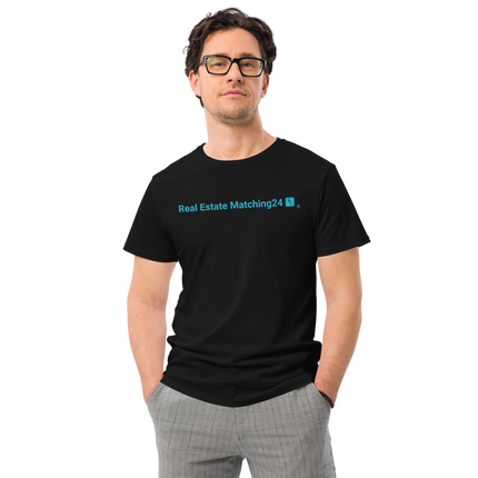 Men's premium cotton t-shirt with Real Estate Matching24 Logo