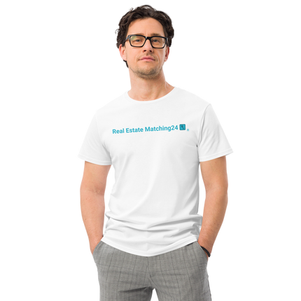 Men's premium cotton t-shirt with Real Estate Matching24 Logo