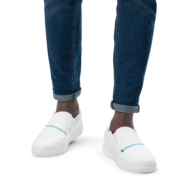 Men’s slip-on canvas shoes with Real Estate Matching24 Logo