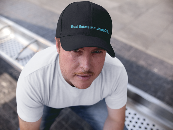 Austria Denim Hat Real Estate Matching24 with 3 Logos