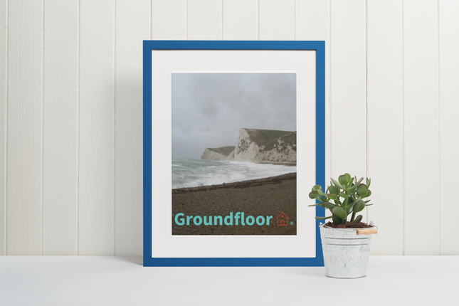Waves and Sand Poster with Groundfloor with House Logo