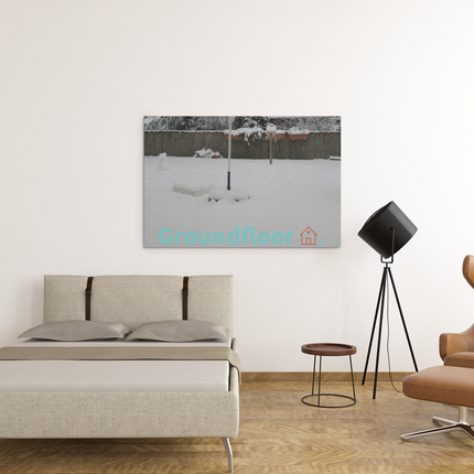 Winter Wonderland Photo paper poster with Groundfloor with House Logo