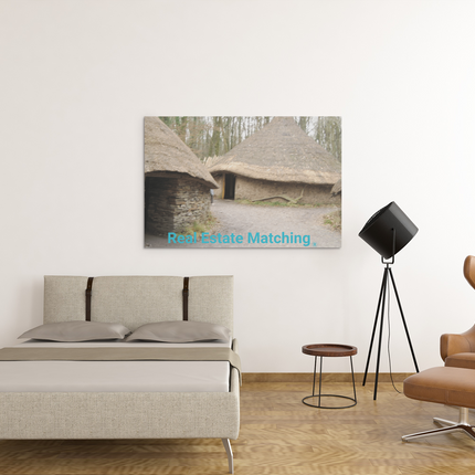 Village Charm Poster with hangers with realestatematching without key Logo