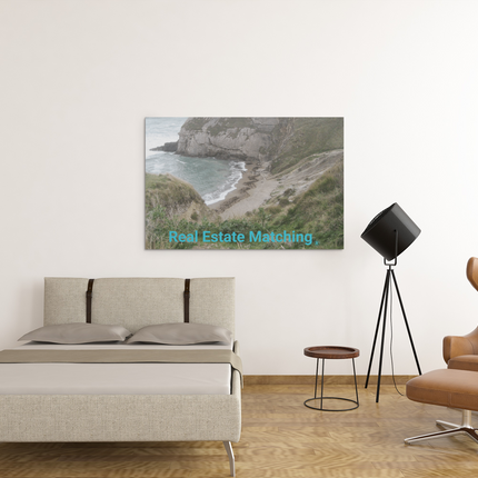 Sea & Hills Poster with hangers with realestatematching without key Logo