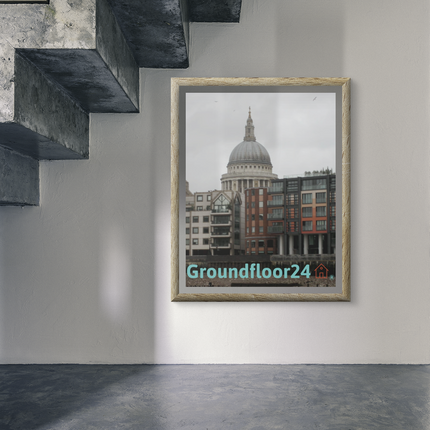 St. Paul's Cathedral Photo paper poster with Groundfloor24 Logo
