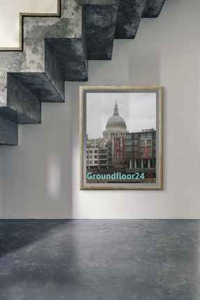 St. Paul's Cathedral Photo paper poster with Groundfloor24 Logo
