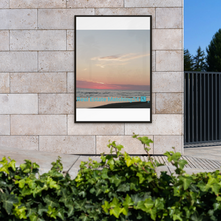 Sunset Sinari Canvas with Real Estate Matching24 Logo