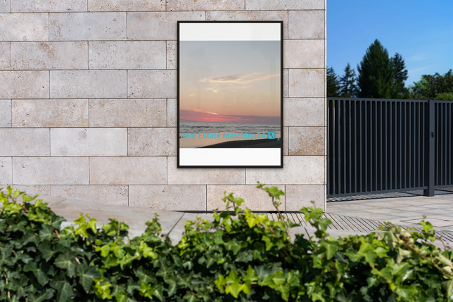 Sunset Sinari Canvas with Real Estate Matching24 Logo