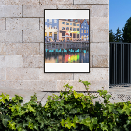 Nyhavn Thin canvas with Real Estate Matching Logo