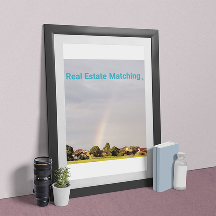 The Rainbow Sinari Framed photo paper poster with Real Estate Matching Logo