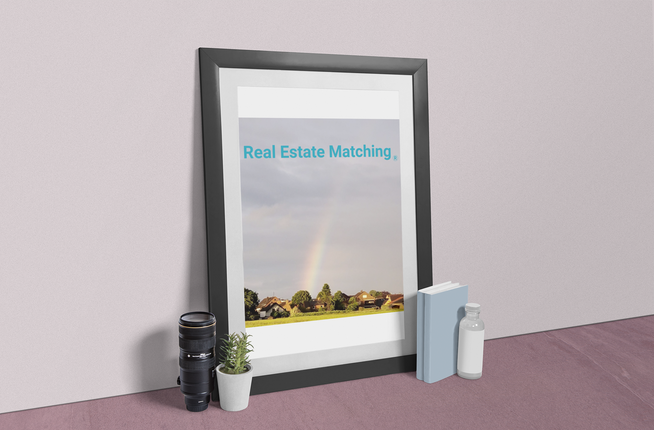 The Rainbow Sinari Framed photo paper poster with Real Estate Matching Logo