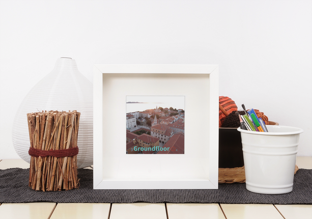 Roof Sunset View Poster with Groundfloor with House Logo