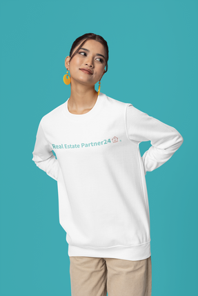 Unisex organic sweatshirt with Real Estate Partner24 Logo