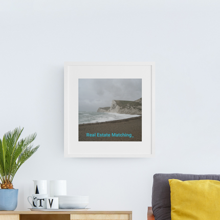 Waves and Sand Poster with realestatematching without key Logo
