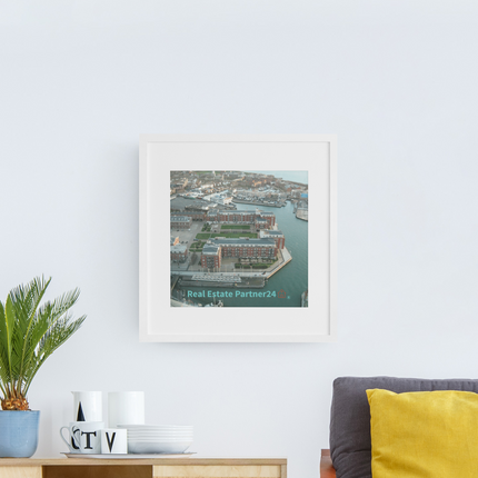 Nice City Photo paper poster with realestatepartner24 with house Logo