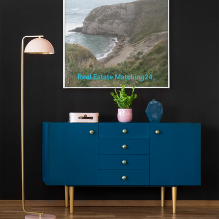 Sea & Hills Canvas with realestatematching24 without key Logo