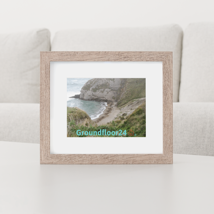 Sea & Hills Framed canvas with Groundfloor24 with House Logo