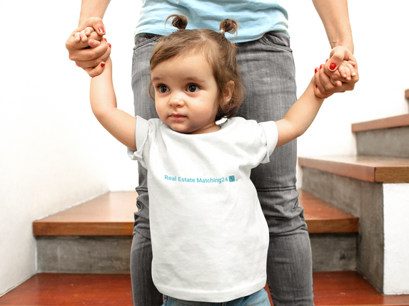Baby Jersey Short Sleeve Tee with Real Estate Matching24 Logo