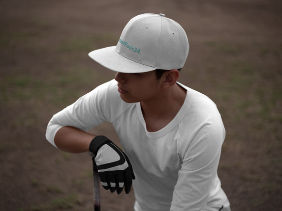 Albania Snapback Hat Groundfloor24 with 3 Logos.