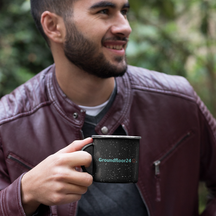 Enamel Mug with Groundfloor24 Logo